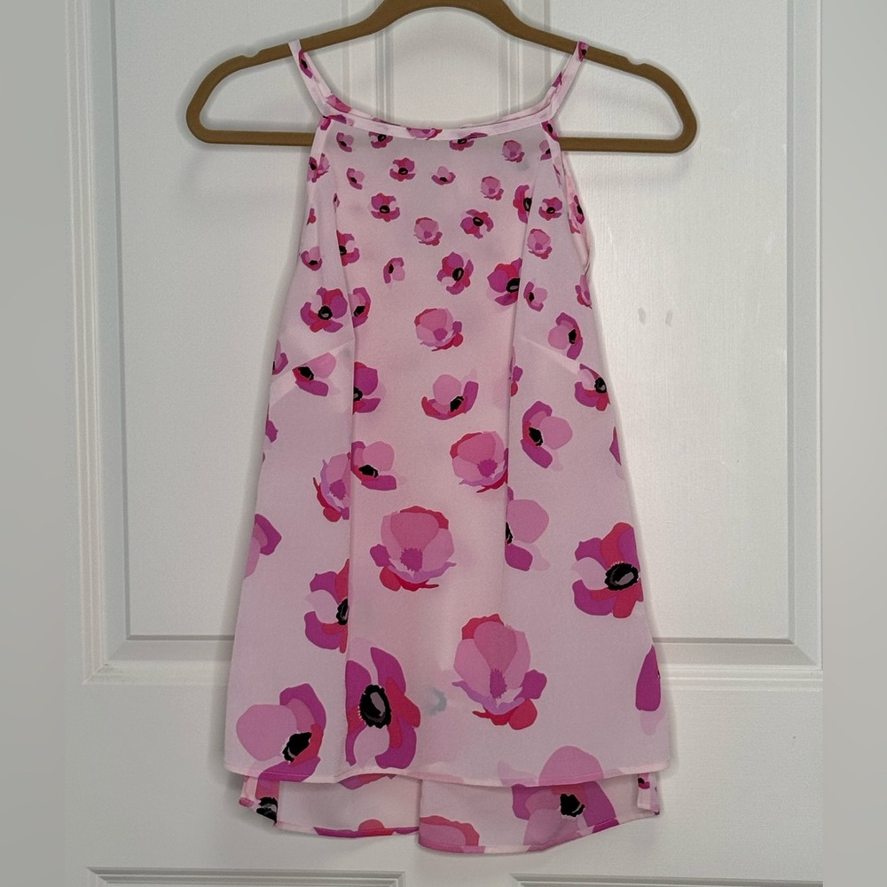 Cabi Pink Floating Poppies Tank